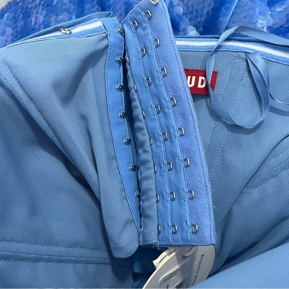 NEW NWT STAUD Casey Strapless Sequined Maxi Dress - Picture 8 of 12